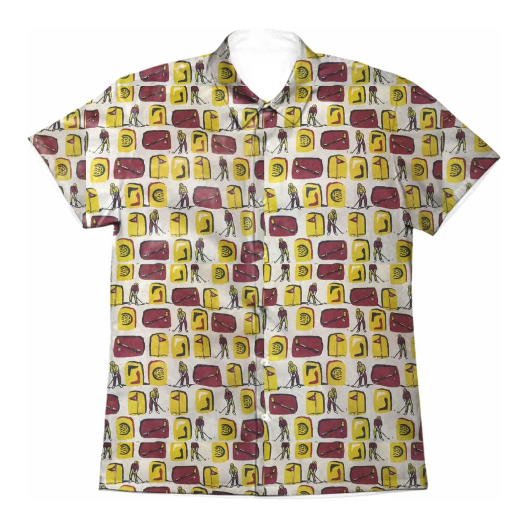 LightWeight Cotton Sateen / Mid Century Golfer