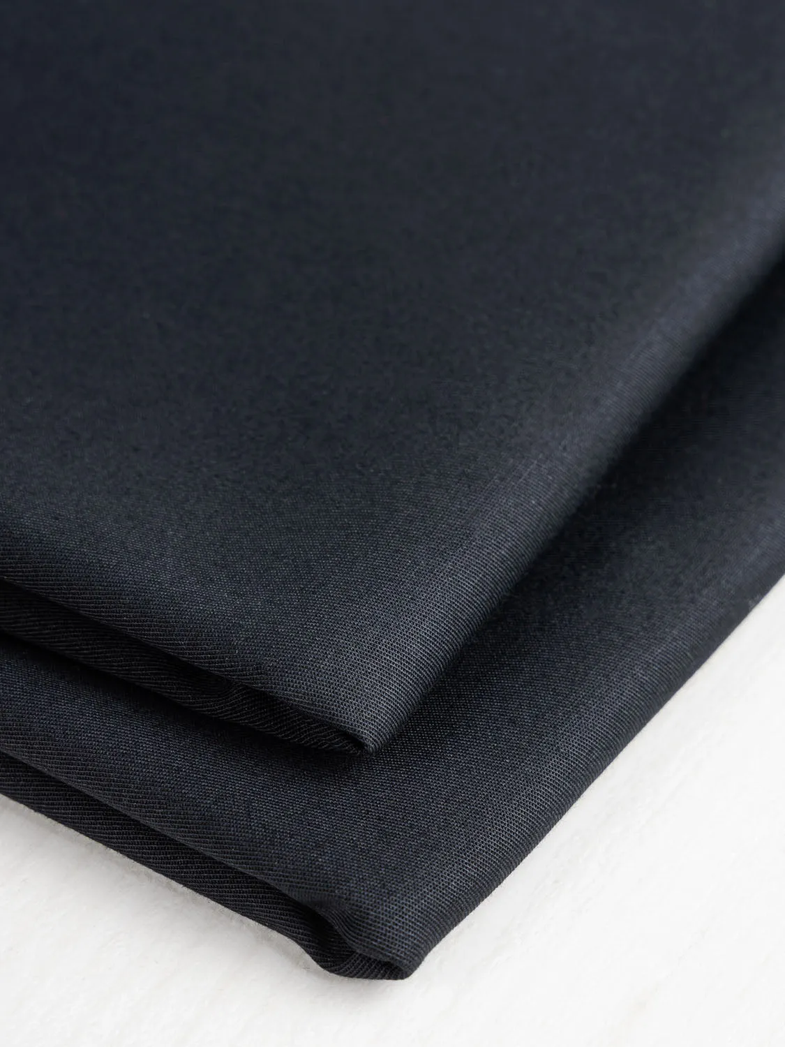 Lightweight Organic Cotton Stretch 6 oz Twill - Black