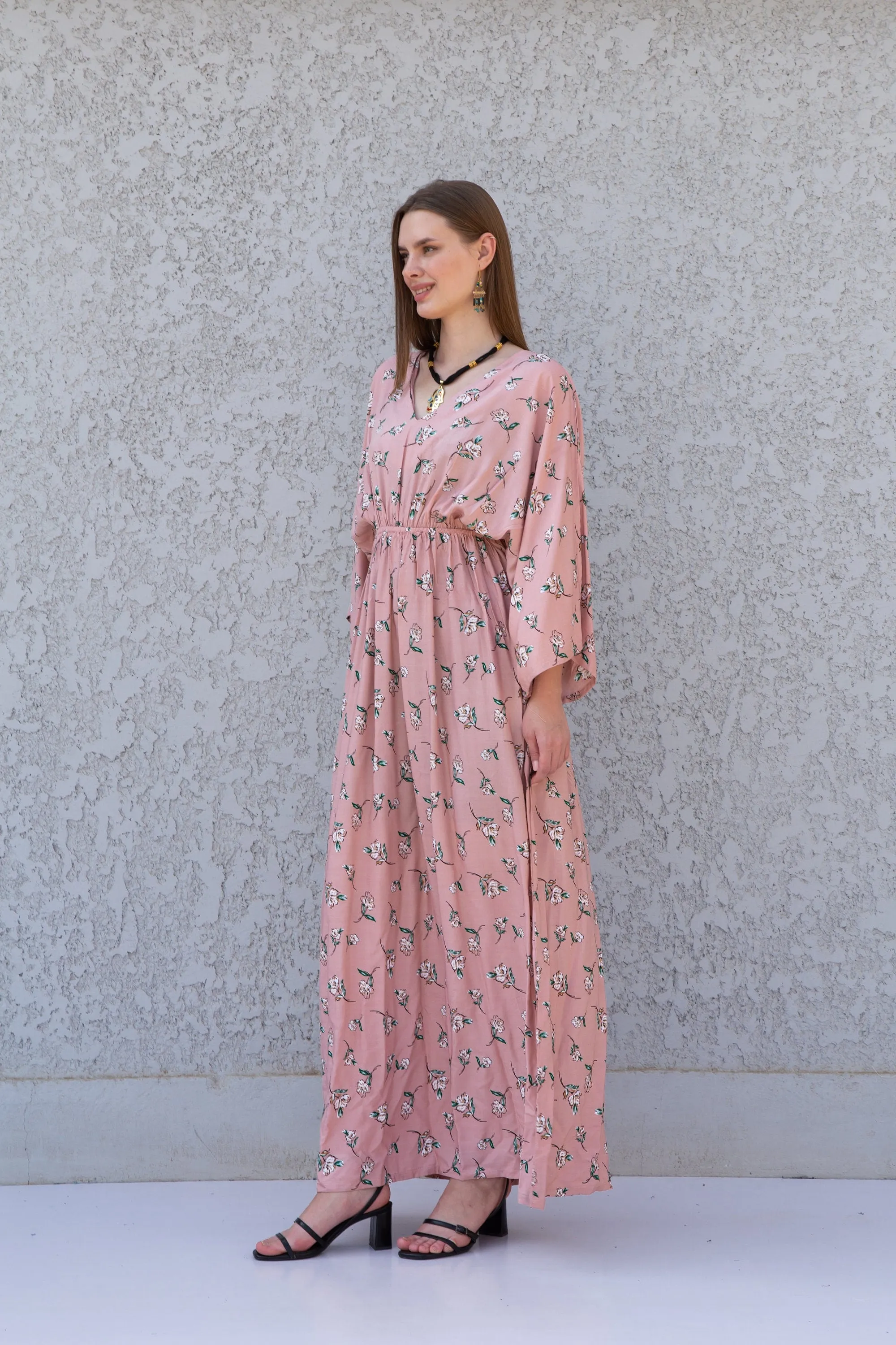 Maternity pink Kaftan, Cotton caftan for women Cotton caftan dress, Oversize kaftan Boho maxi dress,Bohemian maxi dress, Boho summer caftan