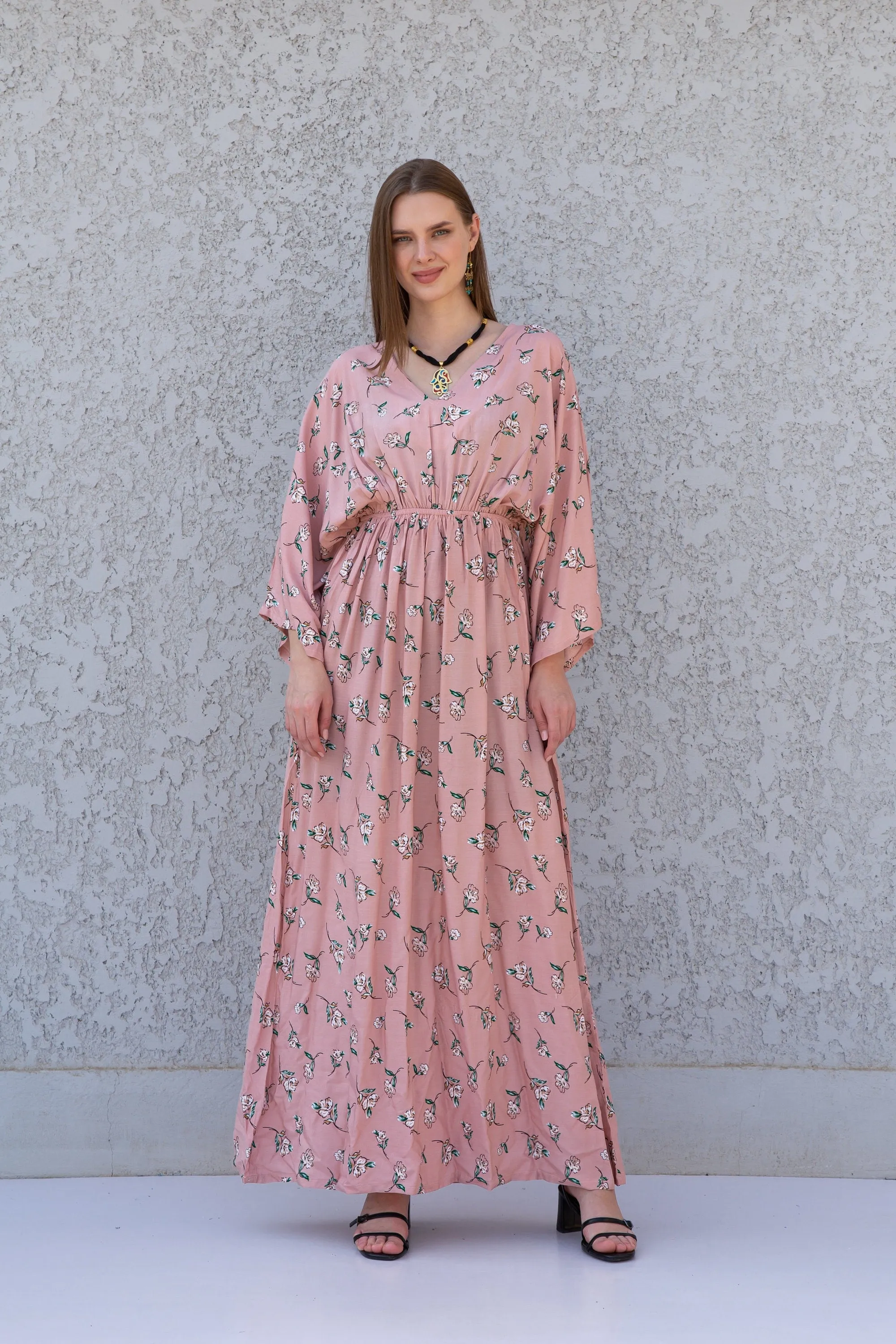 Maternity pink Kaftan, Cotton caftan for women Cotton caftan dress, Oversize kaftan Boho maxi dress,Bohemian maxi dress, Boho summer caftan