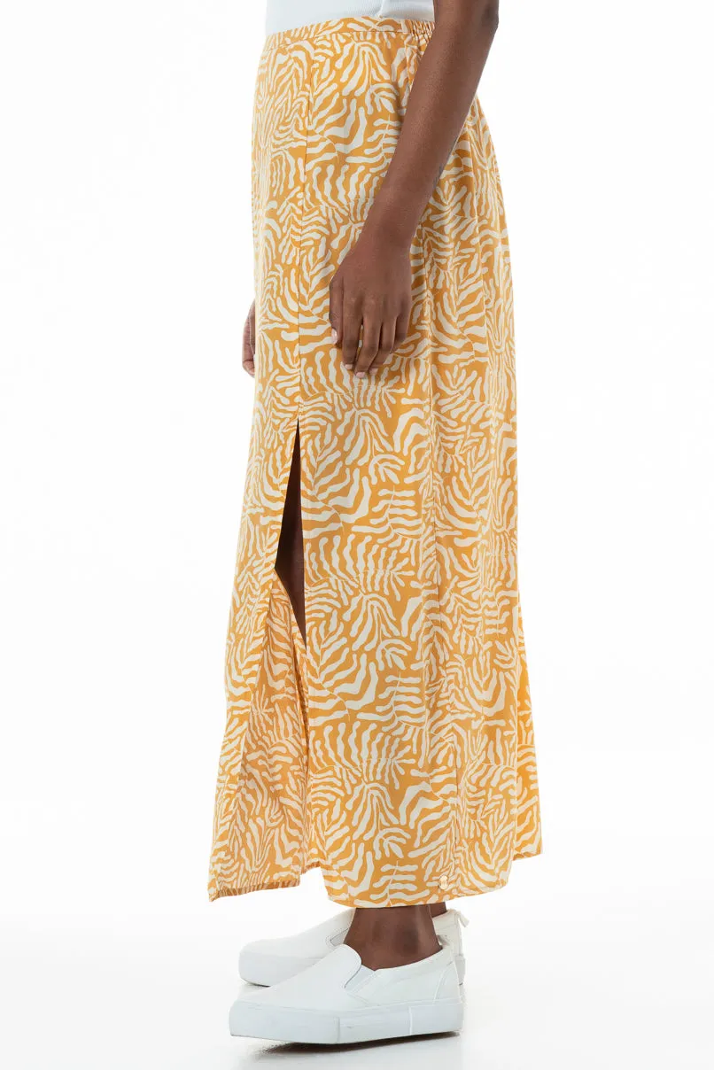 Maxi Slip Skirt _ 152026 _ Ochre