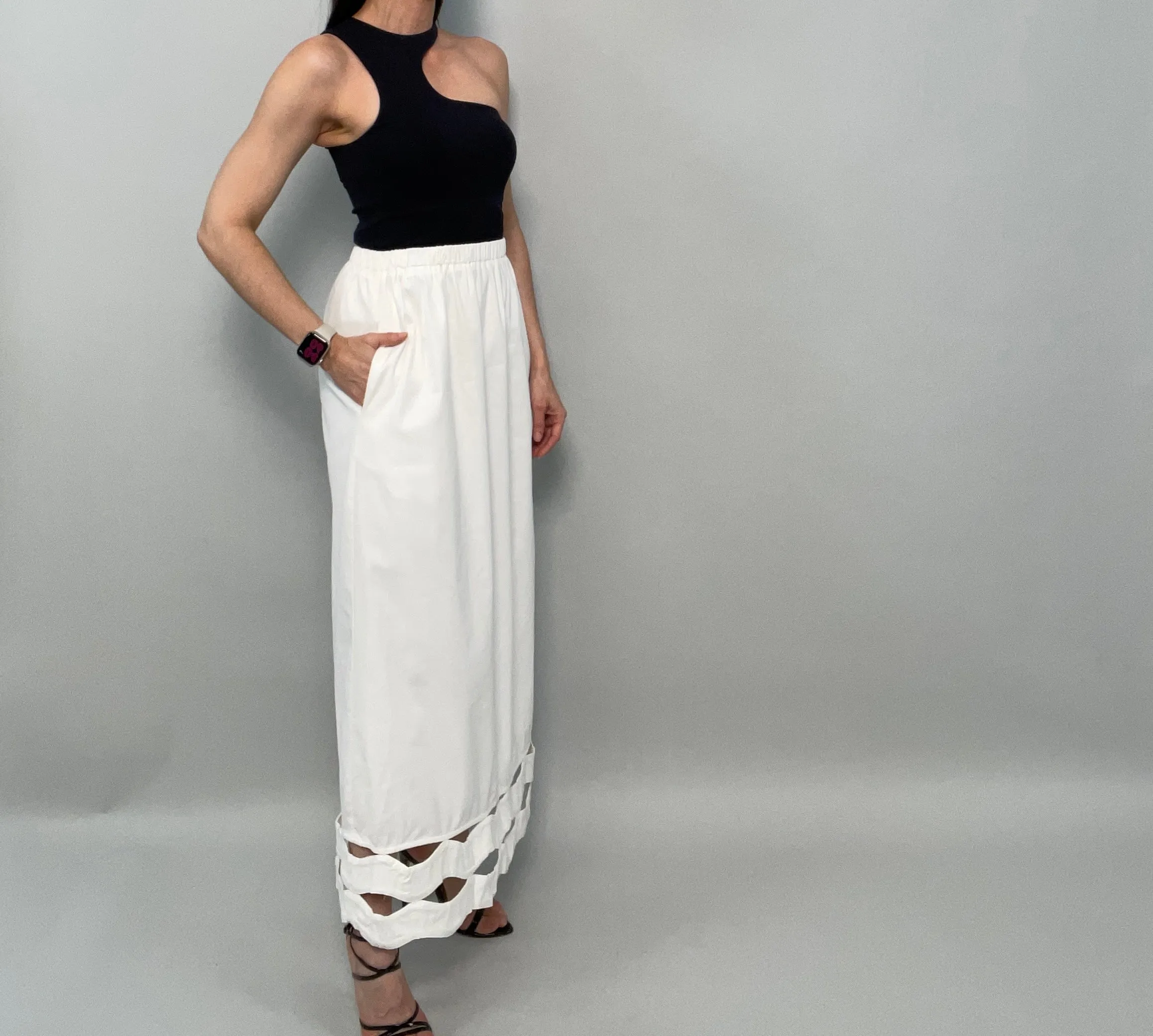 Melina White Maxi Skirt