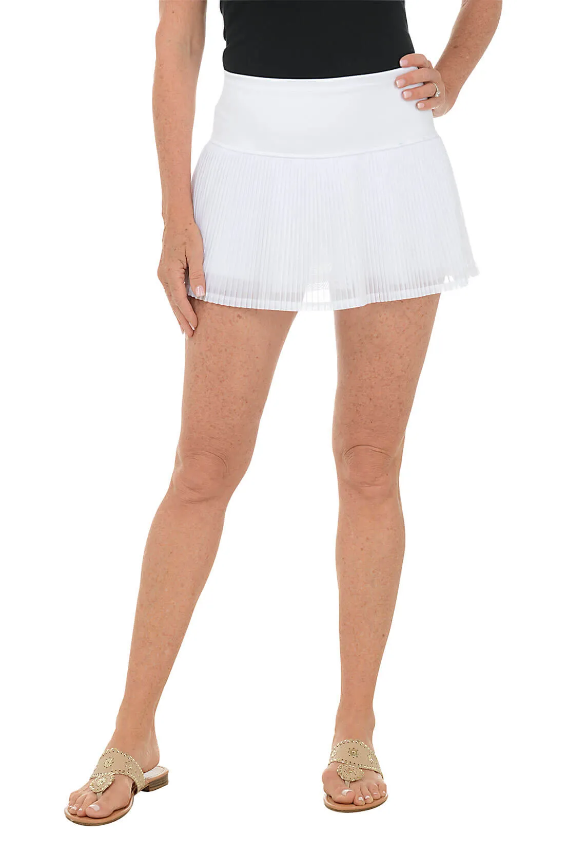 Mesh Pleated UPF50  Tennis Skort