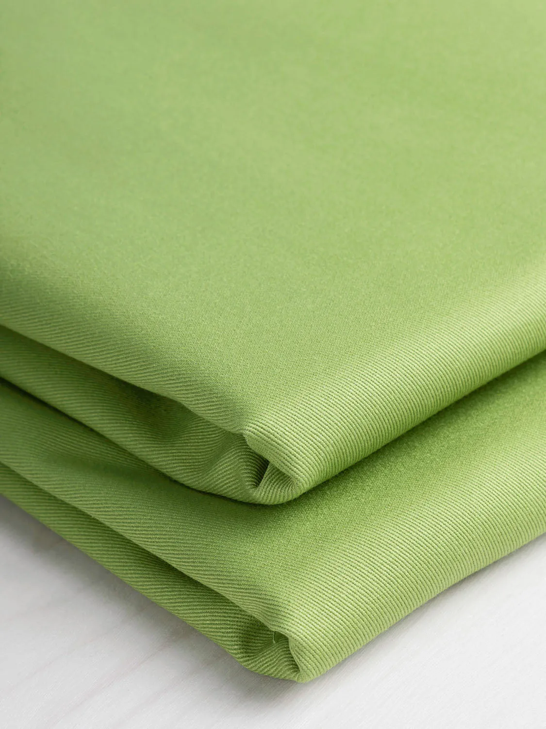 Midweight Organic Cotton Twill - Grass - Swatch