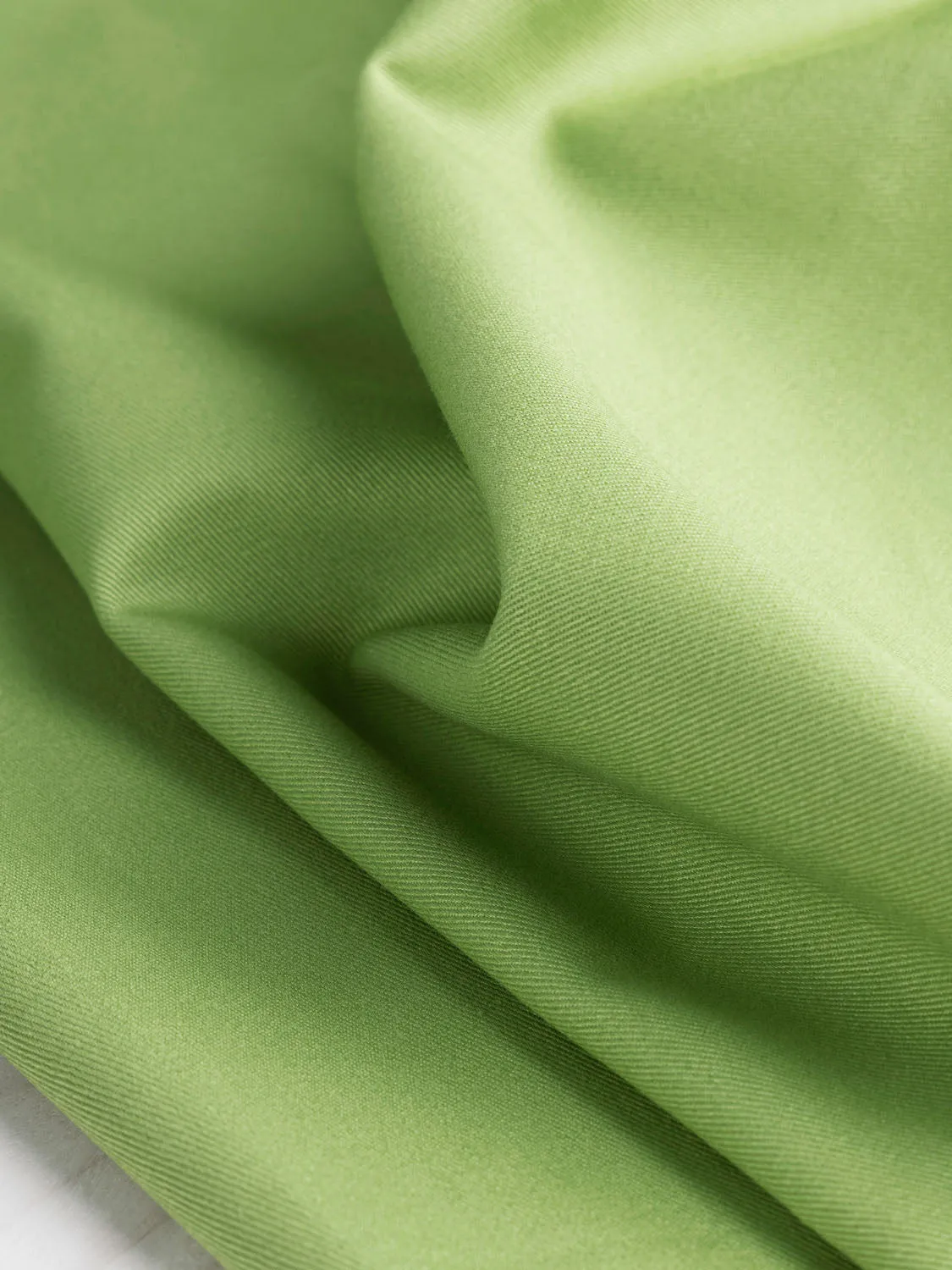 Midweight Organic Cotton Twill - Grass - Swatch