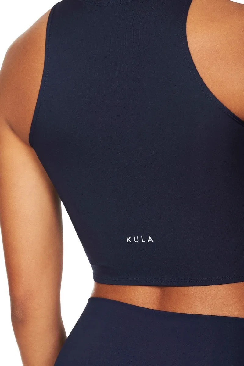 Mila Crop Top in Navy