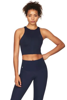 Mila Crop Top in Navy