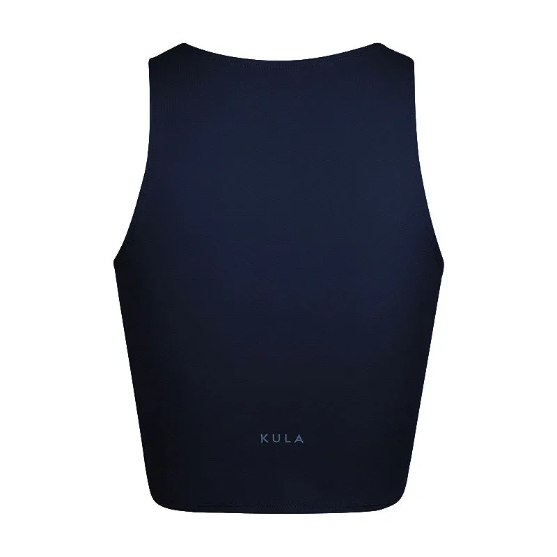 Mila Crop Top in Navy