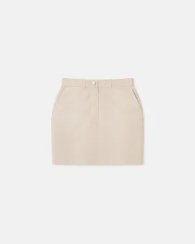 Miray - Okobor™ Alt-Leather Mini Skirt - Creme