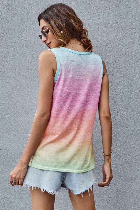 Multicolor Ombre Tank Top