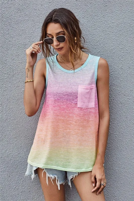 Multicolor Ombre Tank Top