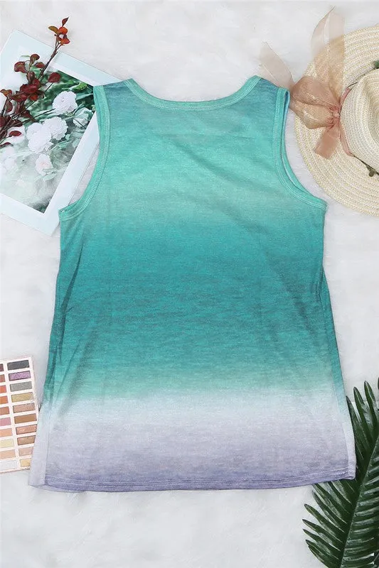 Multicolor Ombre Tank Top