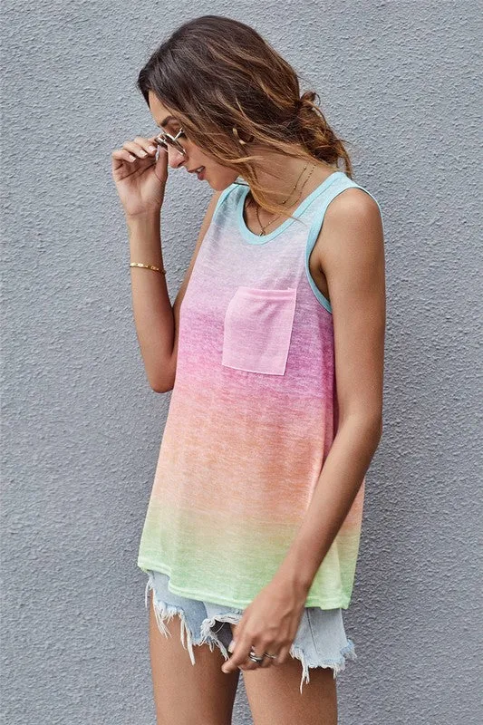 Multicolor Ombre Tank Top