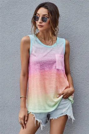 Multicolor Ombre Tank Top