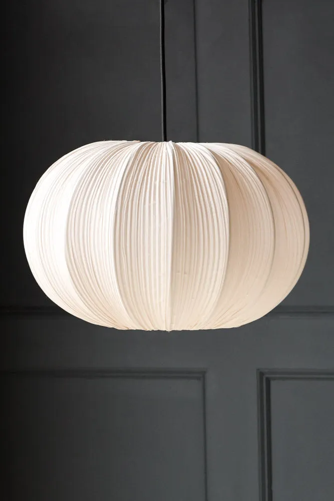 Neutral Pleated Fabric Ceiling Light