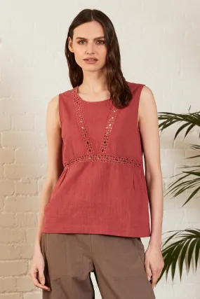 Nomads - Lace Vest - Raspberry