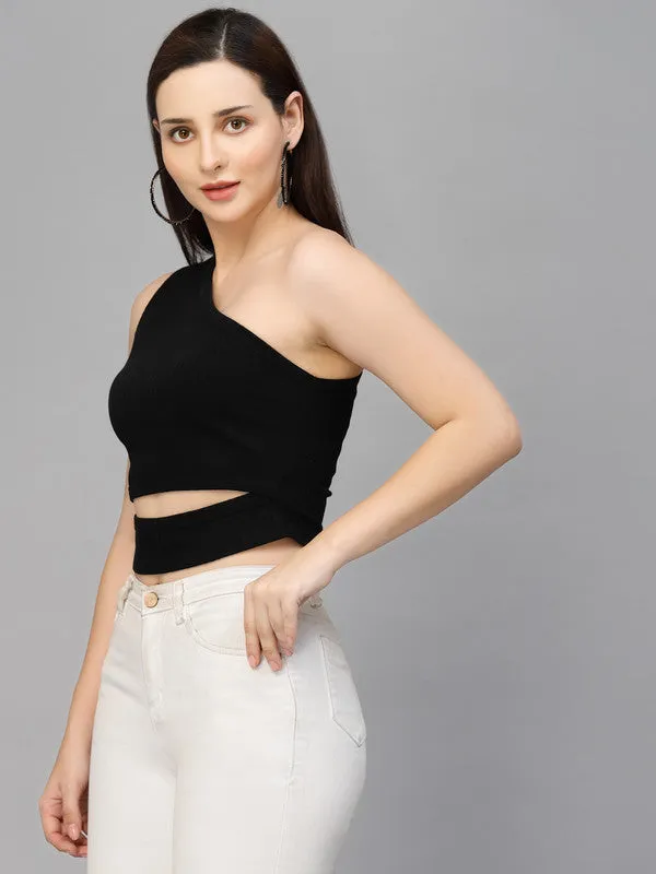 Odour Free Women'S One Shoulder Crop Top