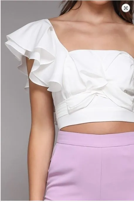 One Shoulder Crop Top