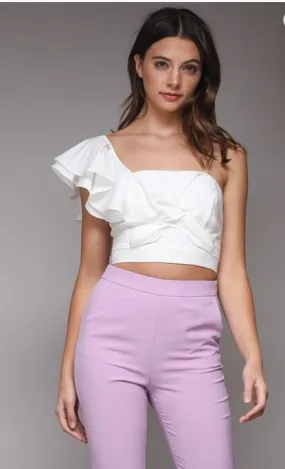 One Shoulder Crop Top