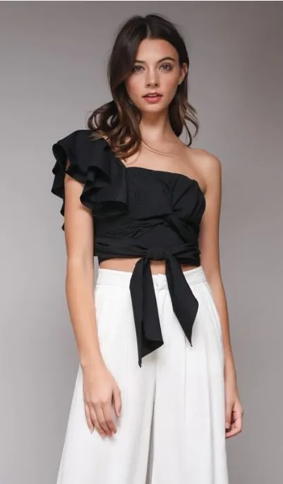 One Shoulder Crop Top