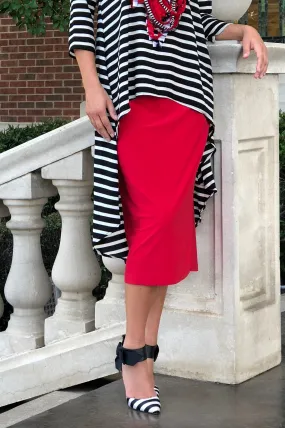 Pencil Skirt Red