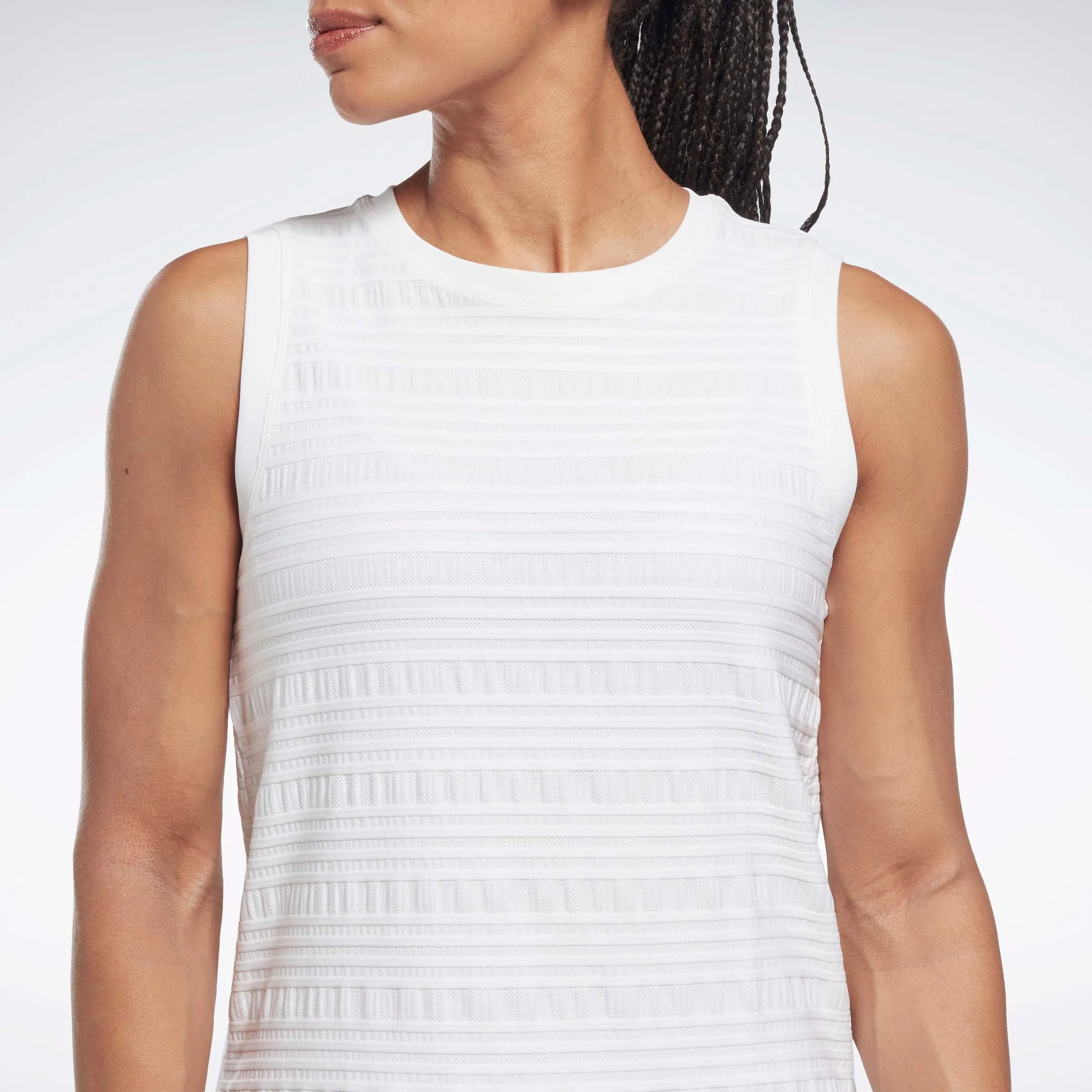 Perforated Tank Top White