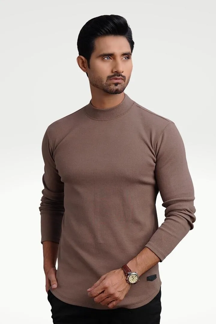 Pink Cocoa Mock Neck Sweatshirt