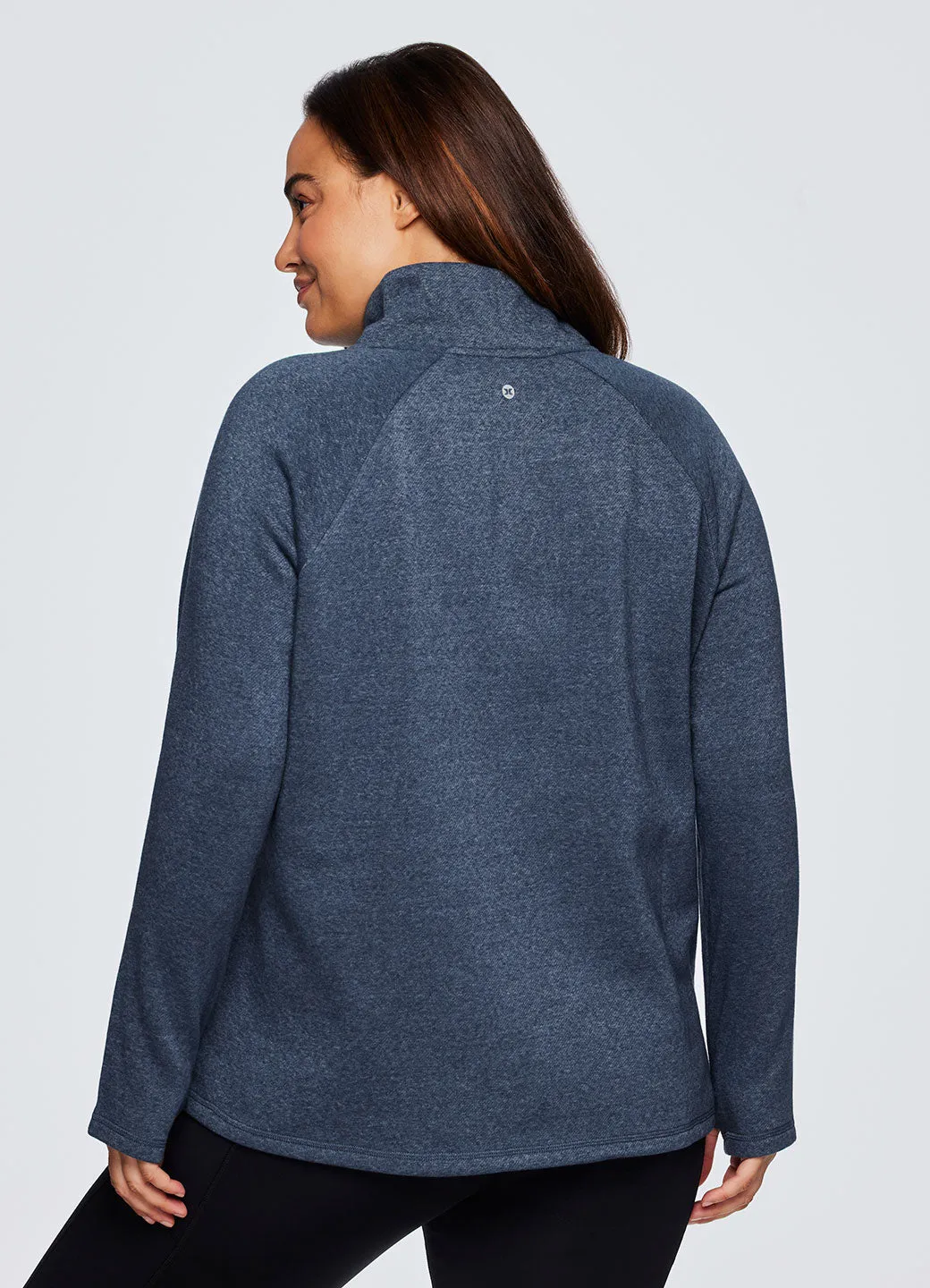 Plus Prime Ready To Roll Fleece Zip Mock Neck Pullover