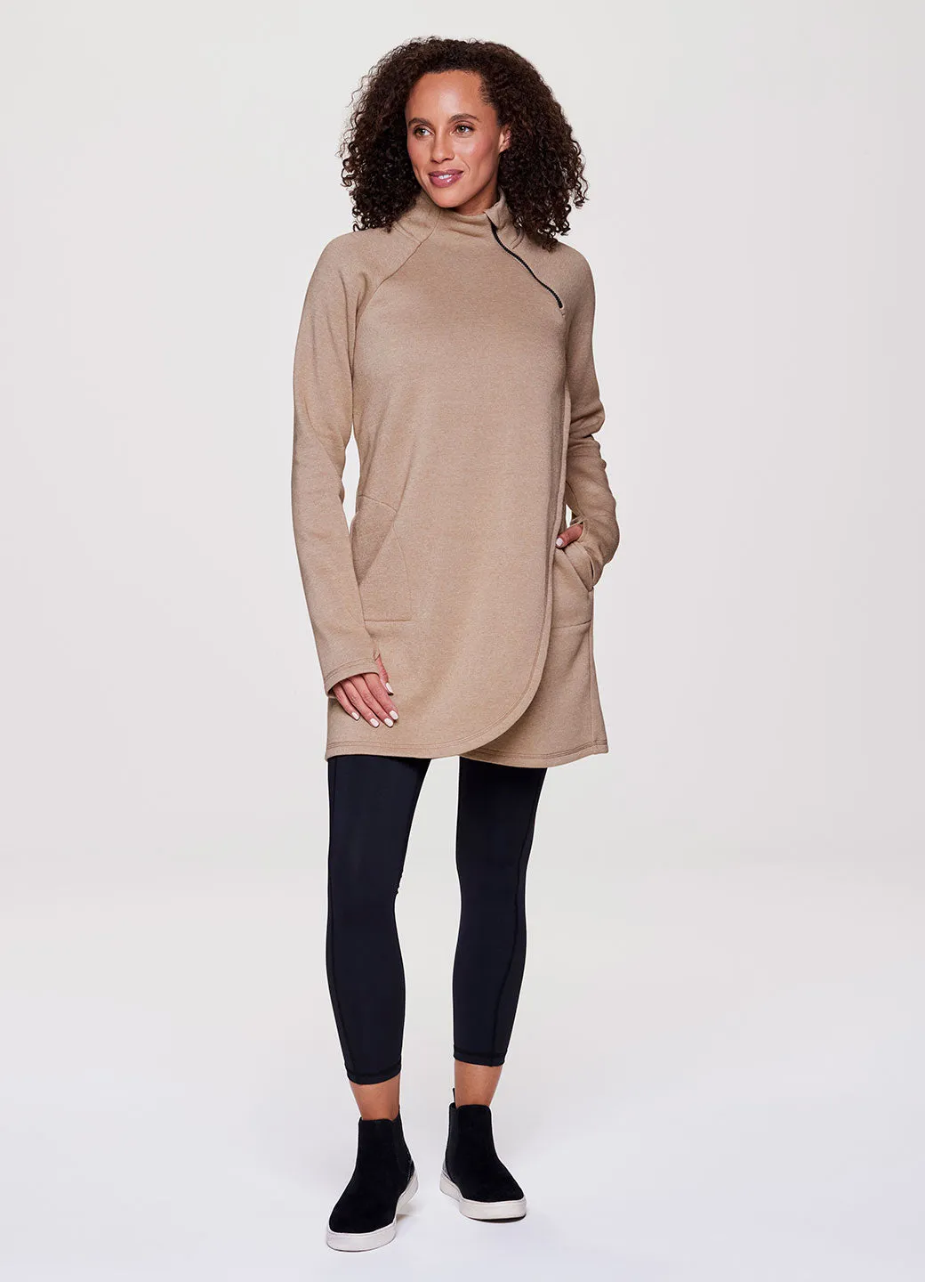 Prime Ready To Roll Fleece Mock Neck Dress