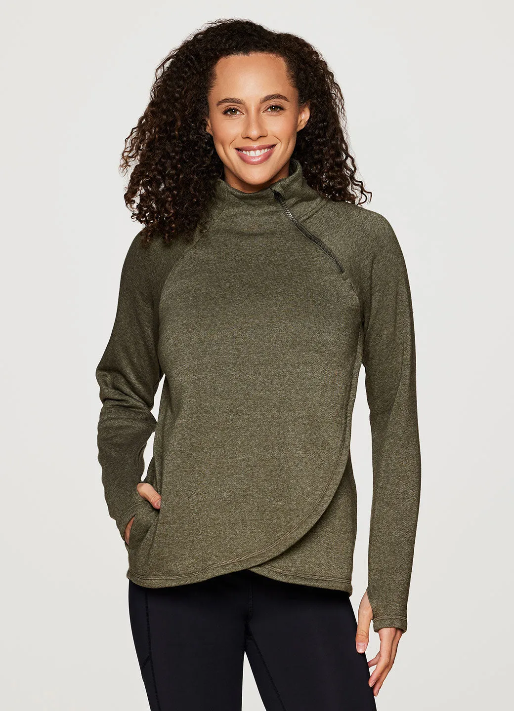 Prime Ready To Roll Fleece Zip Mock Neck Pullover