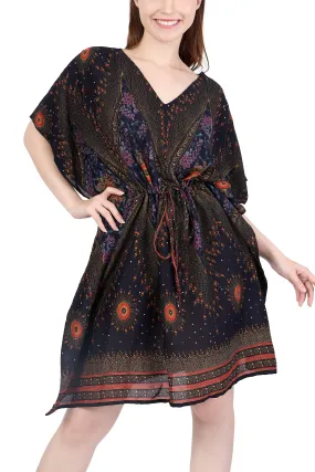 Rayon Boho Tops for Women One Size - Kimono - Black