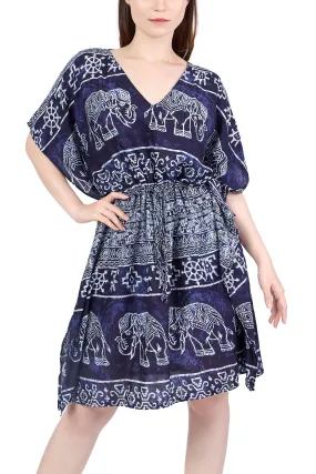 Rayon Boho Tops for Women One Size - Kimono - Dark Blue