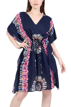 Rayon Boho Tops for Women One Size - Kimono - Dark Blue