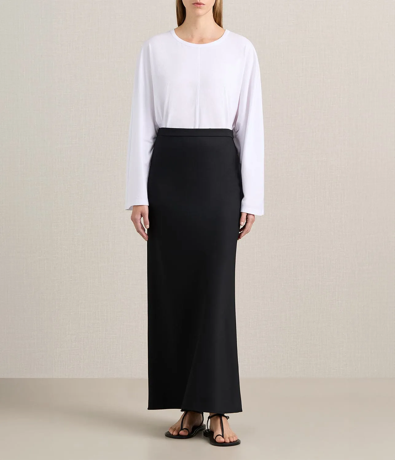 RIVA BIAS SKIRT- BLACK