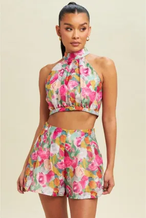 Rosa Roses Halter Top & Shorts Set (Sold Separately)