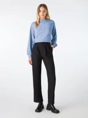 Rosalie High Neck Jumper in Cornflower Blue