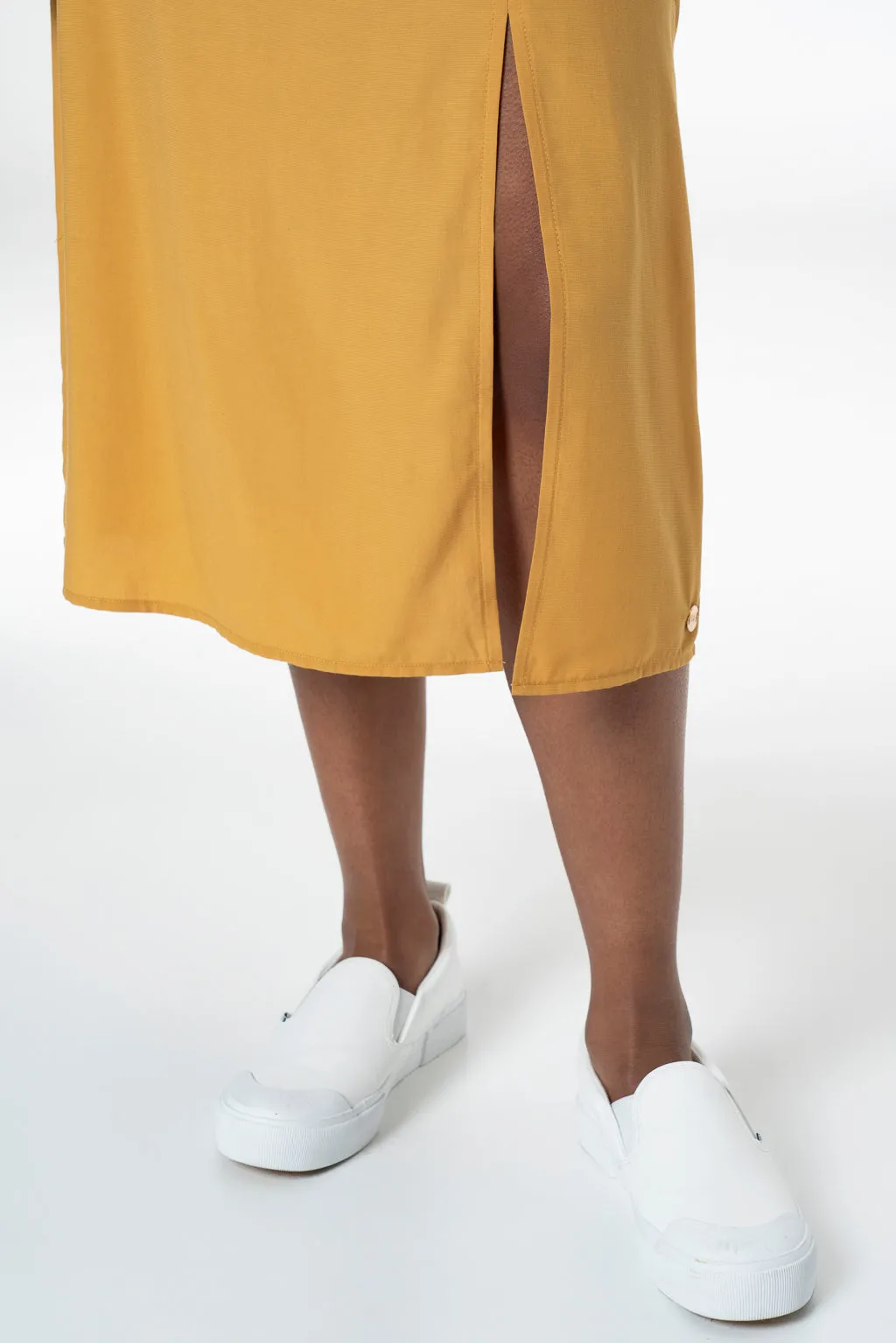 Slit Skirt _ 143387 _ Yellow