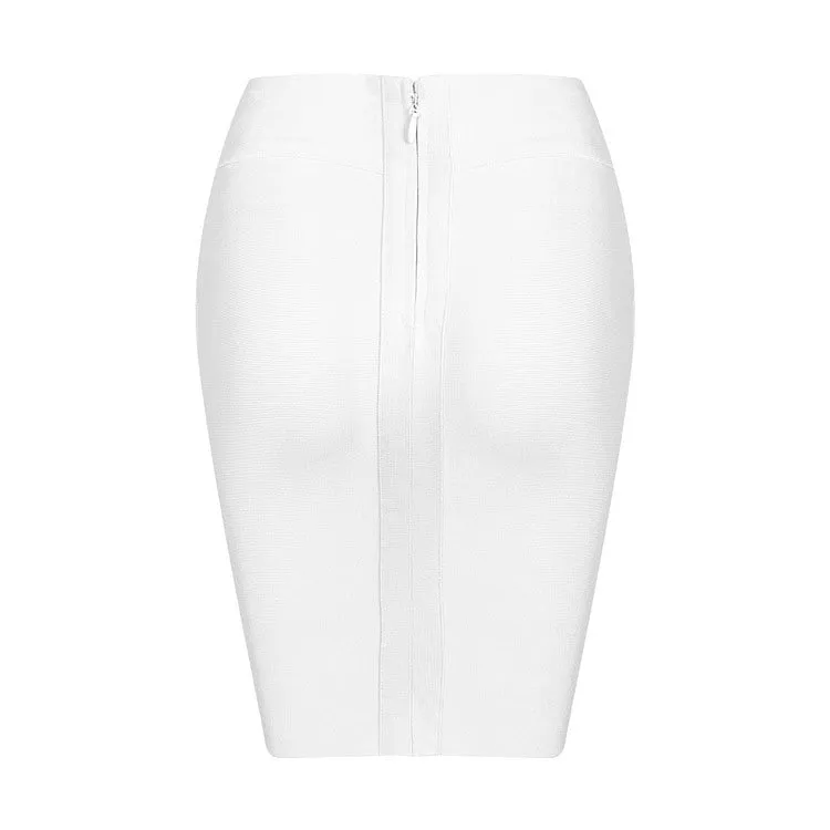 Solid Irregular Mini  Bandage Skirt