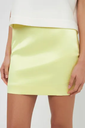 Solid Satin Mini Skirt