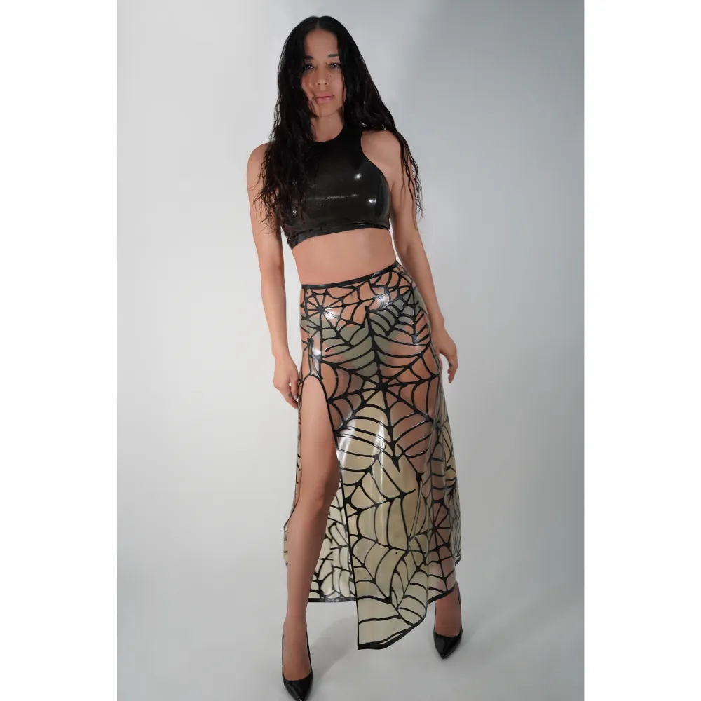 Spider Web Print Love Dies Skirt READY TO SHIP