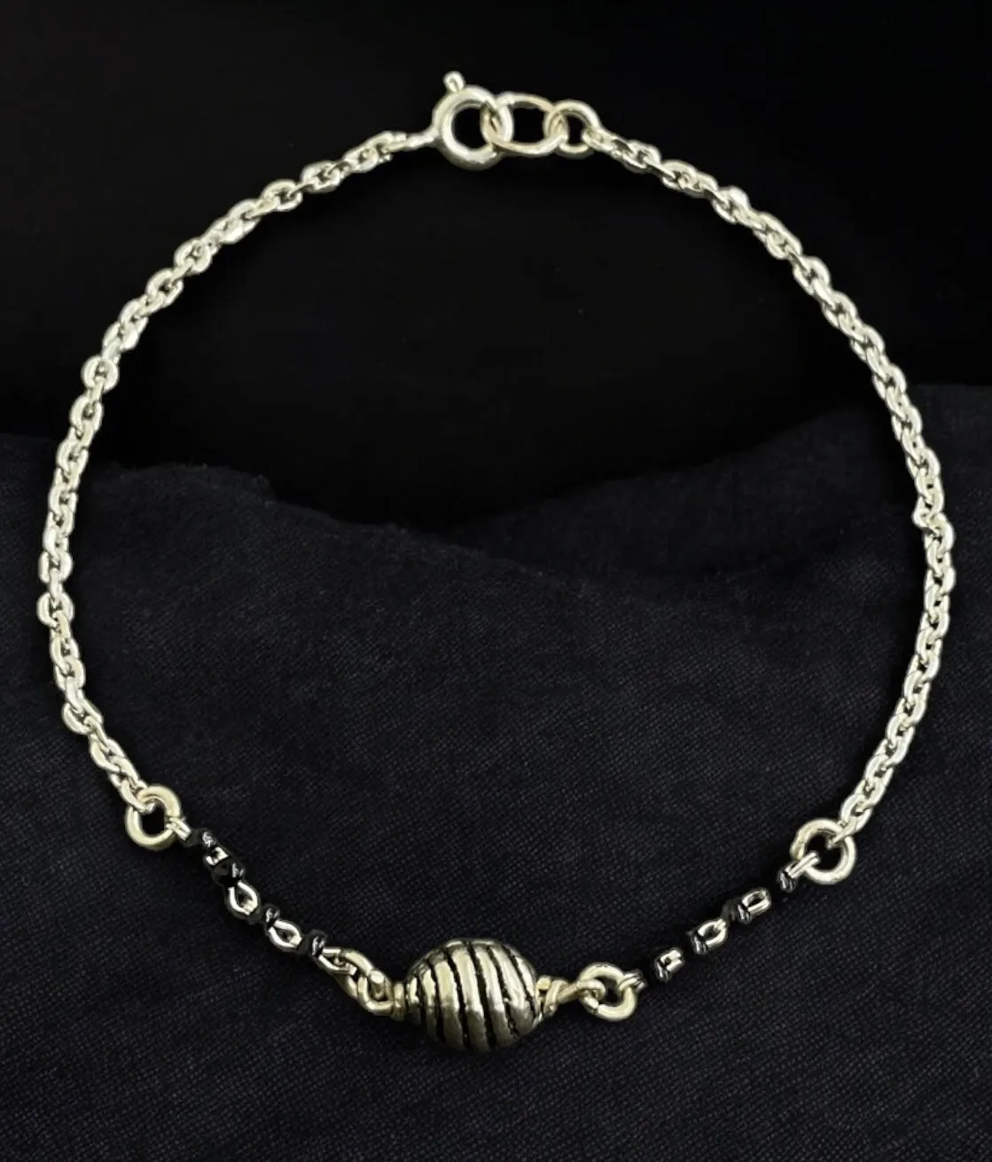 The Anvaya Silver Mangalsutra Bracelet