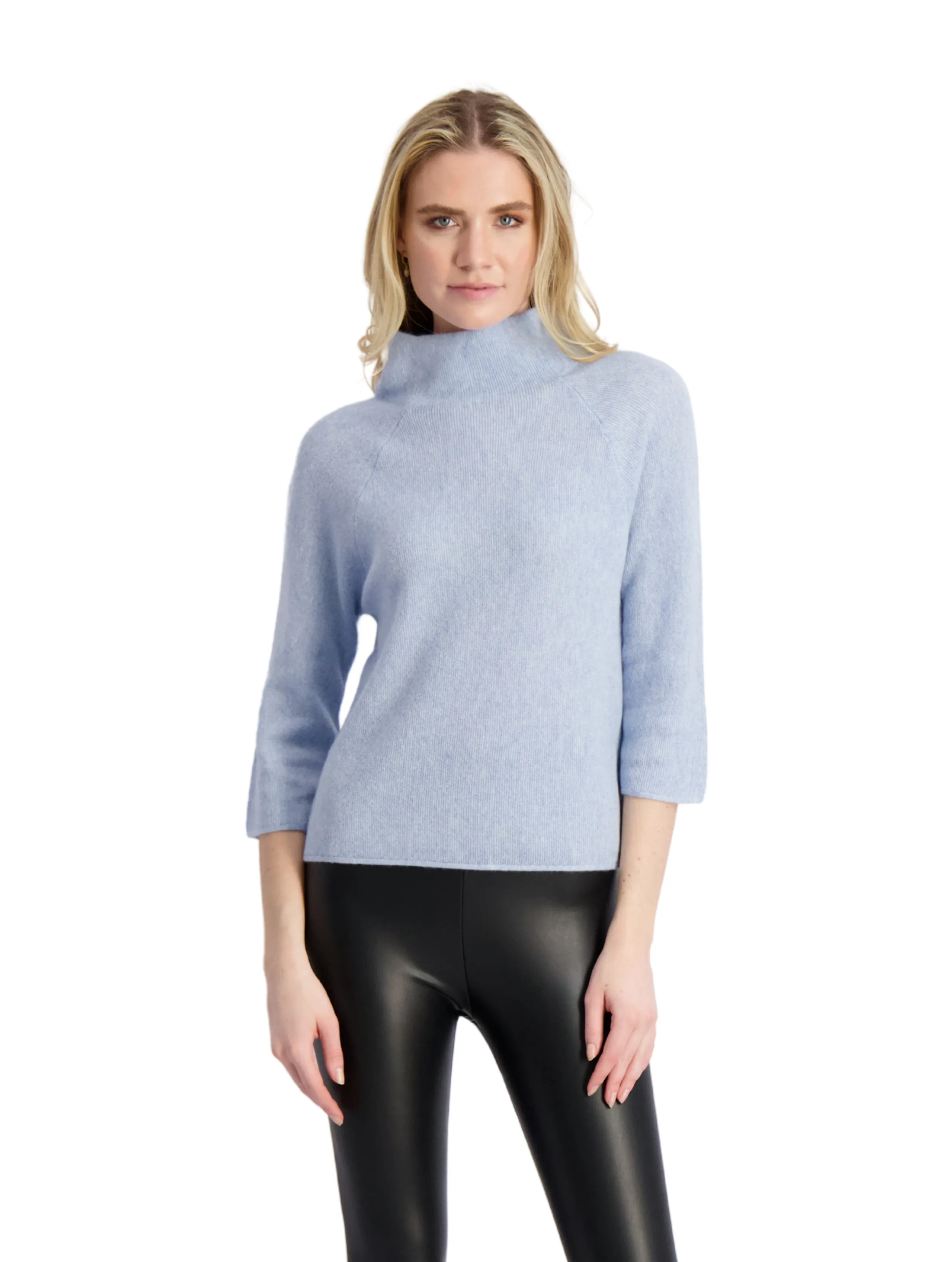 The Paddington - Cashmere Mock Neck WAREHOUSE MOVING SALE- FINAL SALE /No Returns/No Exchanges