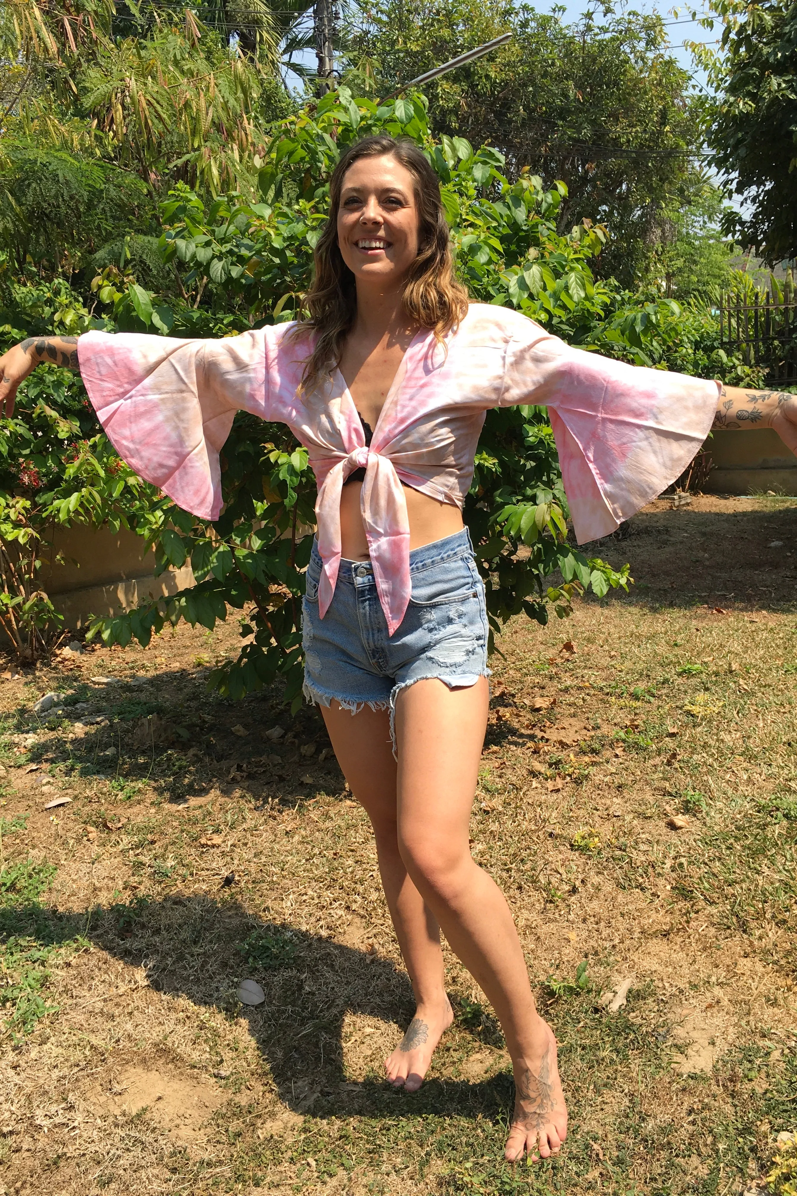 Tie Dye Wrap Top