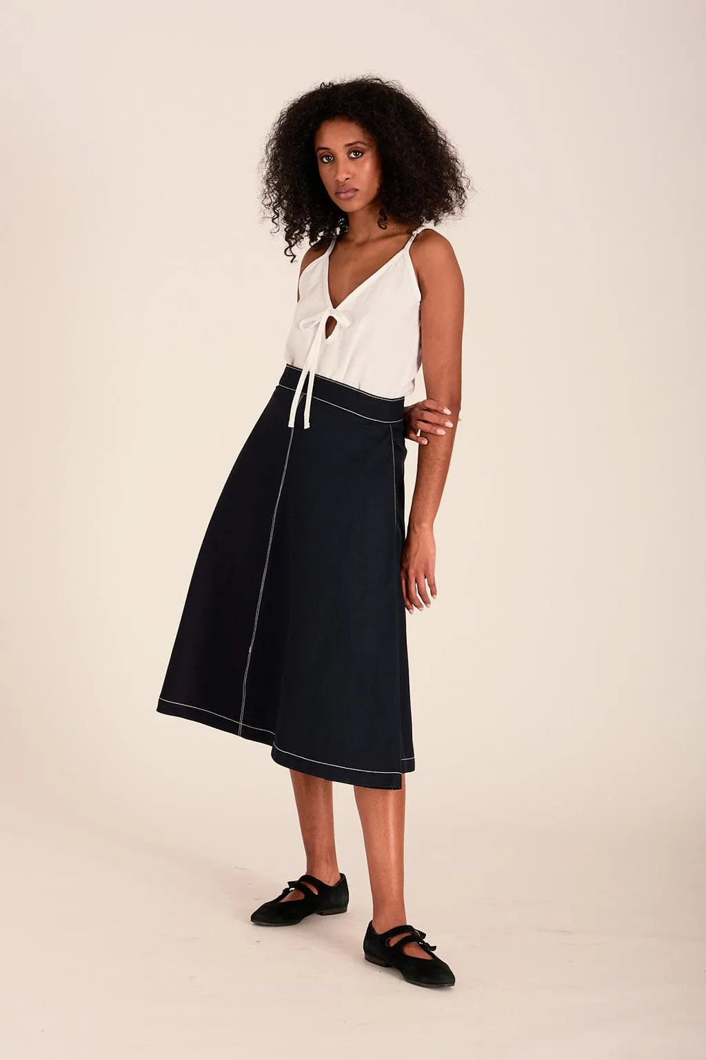 Winnie Skirt Navy Twill