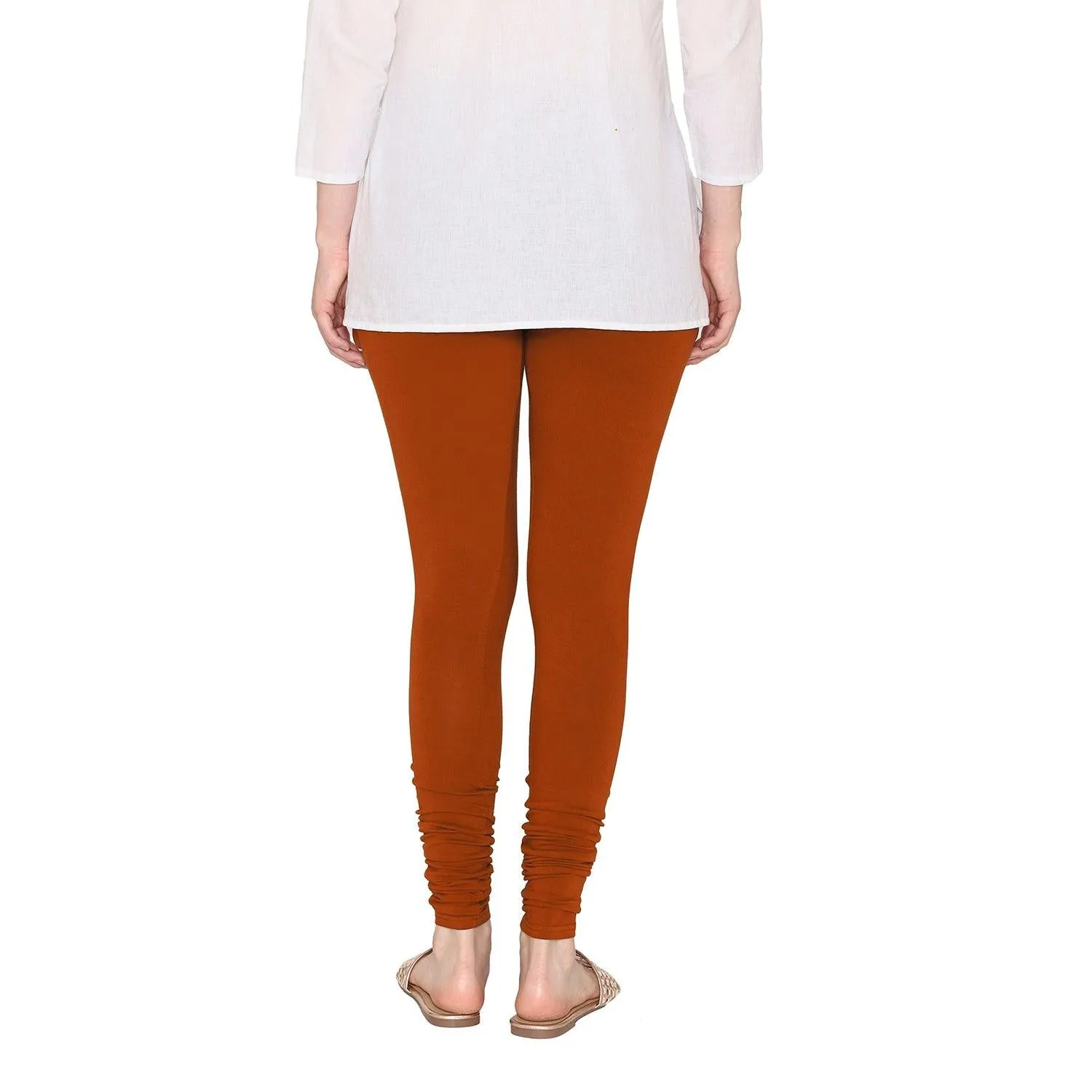 Women's Cotton Churidar Leggings (Free Size) - Baked Apple