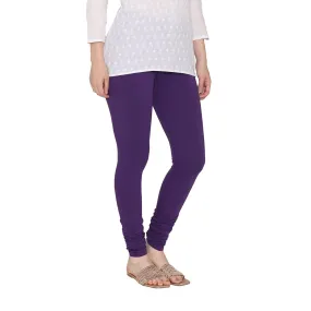 Women's Cotton Churidar leggings (Free Size) - Ultra Voilet