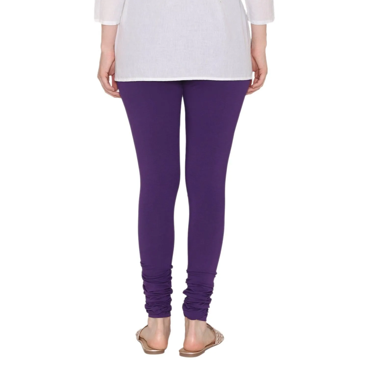 Women's Cotton Churidar leggings (Free Size) - Ultra Voilet