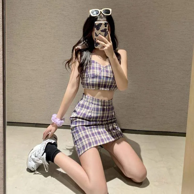 Women's Cute Plaid Butt-hugging Skirts