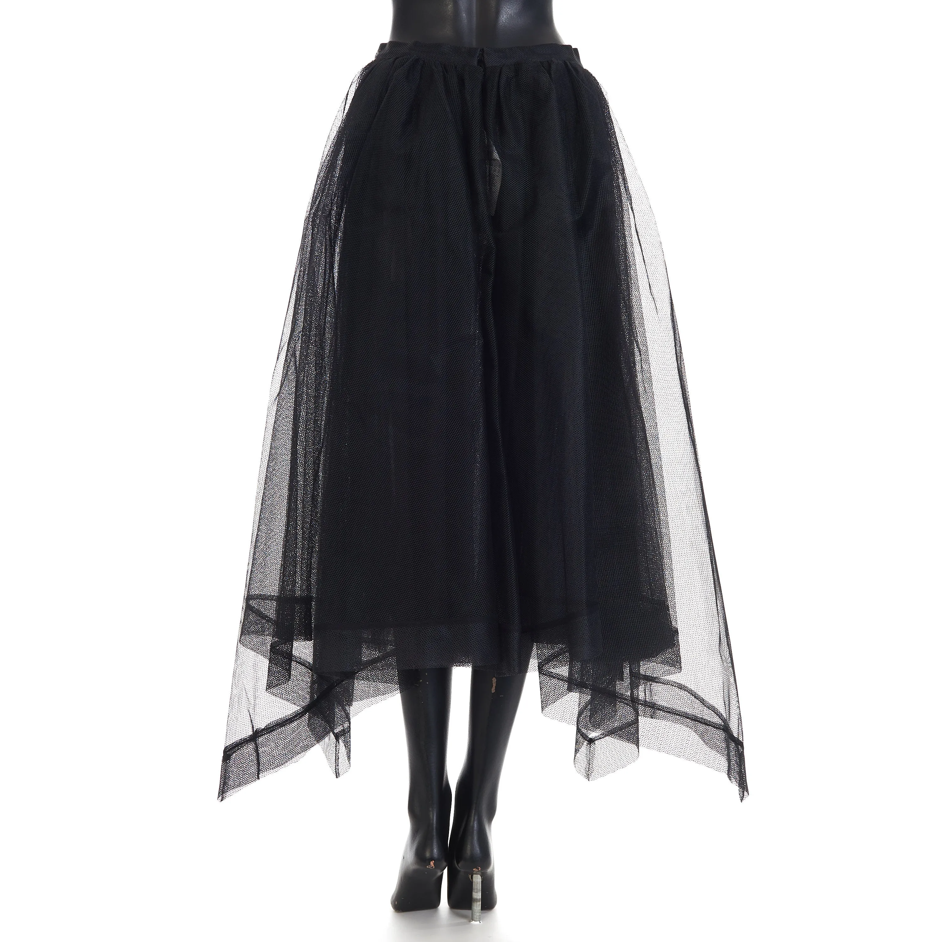 Women's Paris Net Midi Skirt In Black